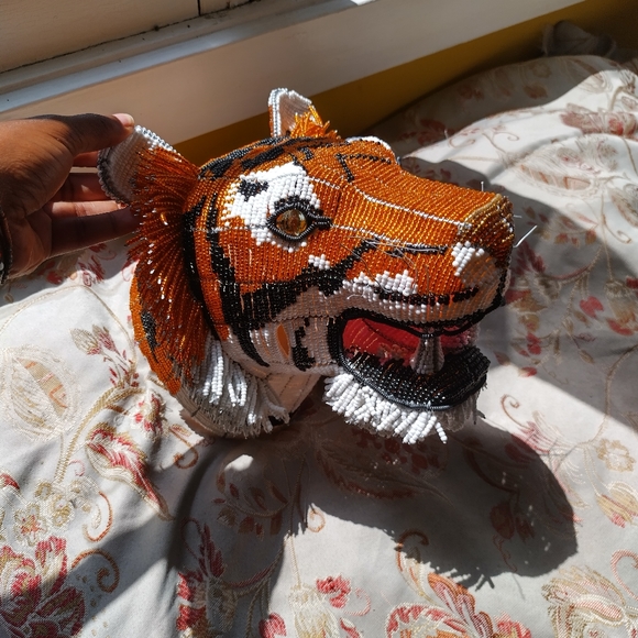 Beaded & Handcrafted Tiger Head - Picture 5 of 8